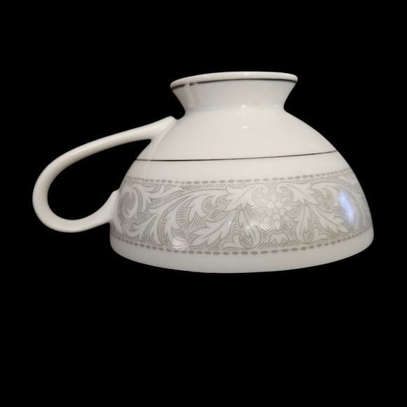 Imperial China W Dalton Whitney 5671 Japan Teacups Silver Scroll Set of 3 - Picture 3 of 10